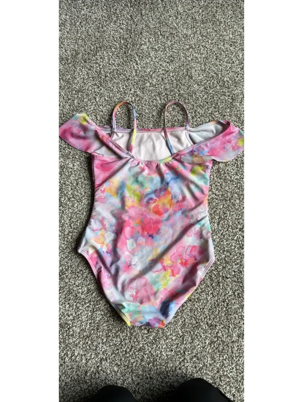 Girls floral tie dye swimsuit